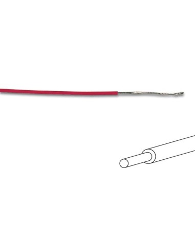 HOOK-UP WIRE - ø 1.4 mm - 0.2 mm² - FULL CORE - RED