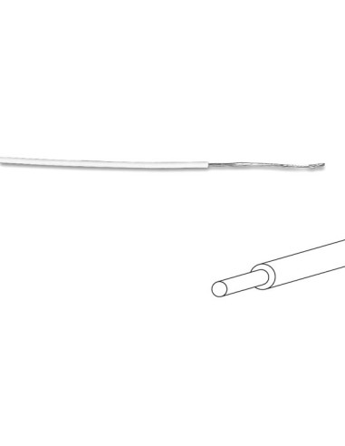 FIL DE CÂBLAGE -  ø 1.4 mm - 0.2 mm² - MONOBRIN - BLANC