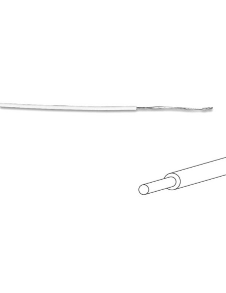 HOOK-UP WIRE - ø 1.4 mm - 0.2 mm² - FULL CORE - WHITE