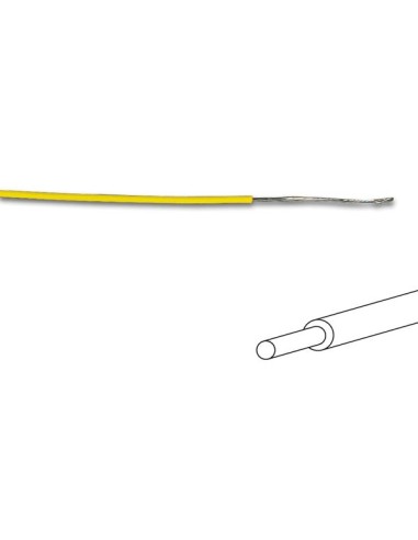 HOOK-UP WIRE - ø 1.4 mm - 0.2 mm² - FULL CORE - YELLOW