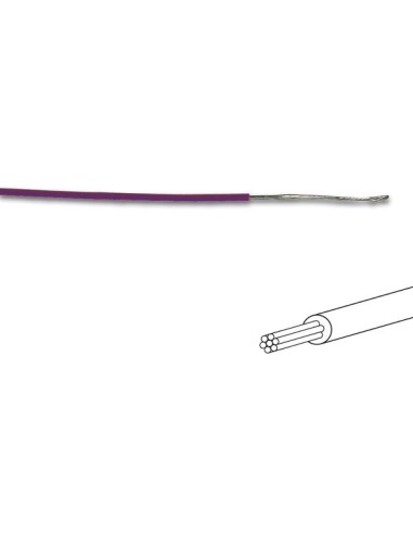 MONTAGEDRAAD -  ø 1.4 mm - 0.2 mm² - MEERADERIG - VIOLET