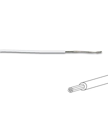 HOOK-UP WIRE -  ø 1.4 mm - 0.2 mm² - MULTICORE - WHITE