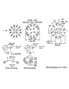ROTARY SWITCH 4P / 3 POSITIONS SOLDER CONNECTIONS 2