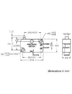 MICROSWITCH 12A, NO ACTUATOR 2