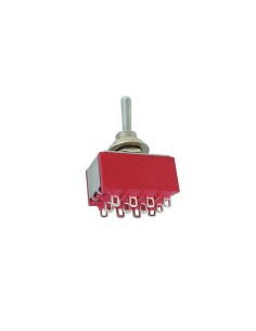 VERTICAL TOGGLE SWITCH 4PDT ON-OFF-(ON)