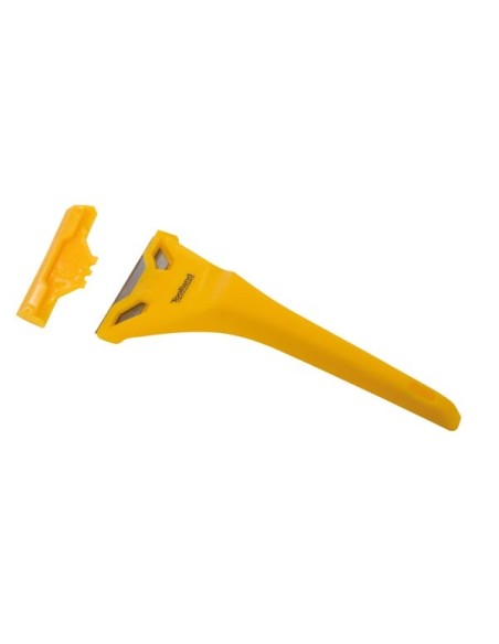 SCRAPER WITH PLASTIC HANDLE