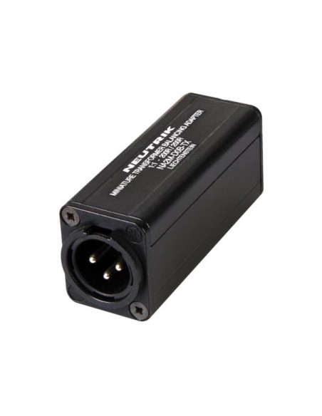 NEUTRIK - 3 POLE XLR MALE - RCA / PHONO SOCKET - BLACK CODED