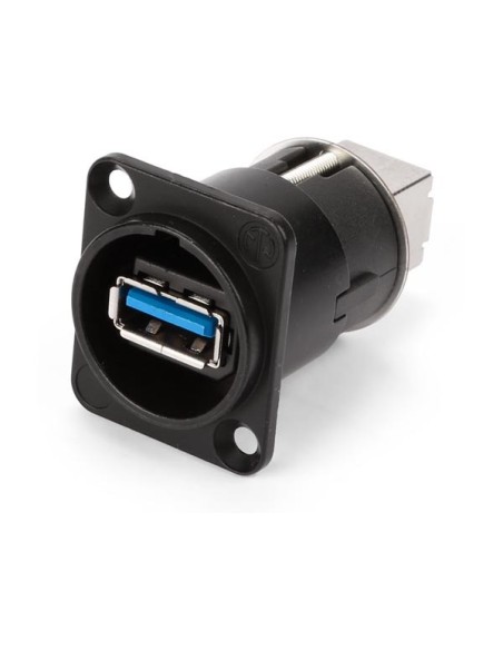 NEUTRIK - OMKEERBARE USB 3.0-ADAPTER (TYPE USB A EN USB B) - VERNIKKELDE BEHUIZING TYPE D