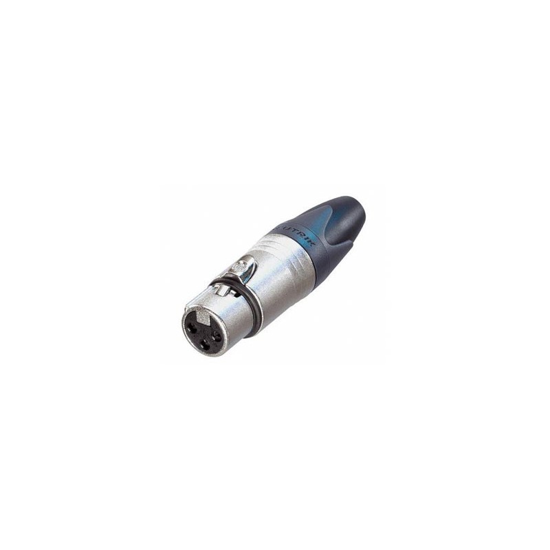 NEUTRIK - XLR CABLE CONNECTOR, 3-PIN FEMALE, SILVER PLATED, NICKEL