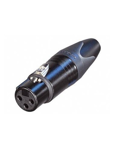 NEUTRIK - CONECTOR AÉREO XLR HEMBRA - 3 PINES - CONTACTOS PLATEADOS - CARCASA NEGRA