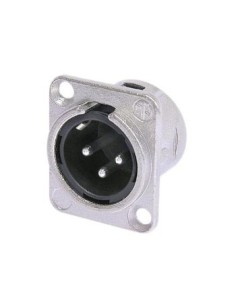 NEUTRIK - EMBASE XLR, 3 POINTS MALE, ARGENTE, NICKEL, TYPE D