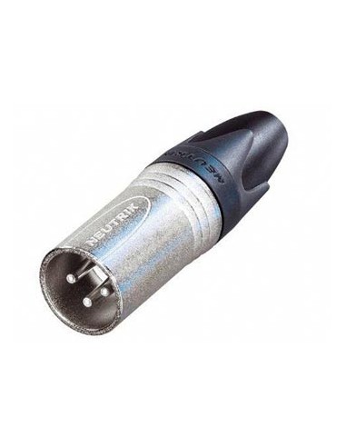 NEUTRIK - CONECTOR AÉREO XLR MACHO - 3 PINES - CONTACTOS PLATEADOS - CARCASA NIQUELADA