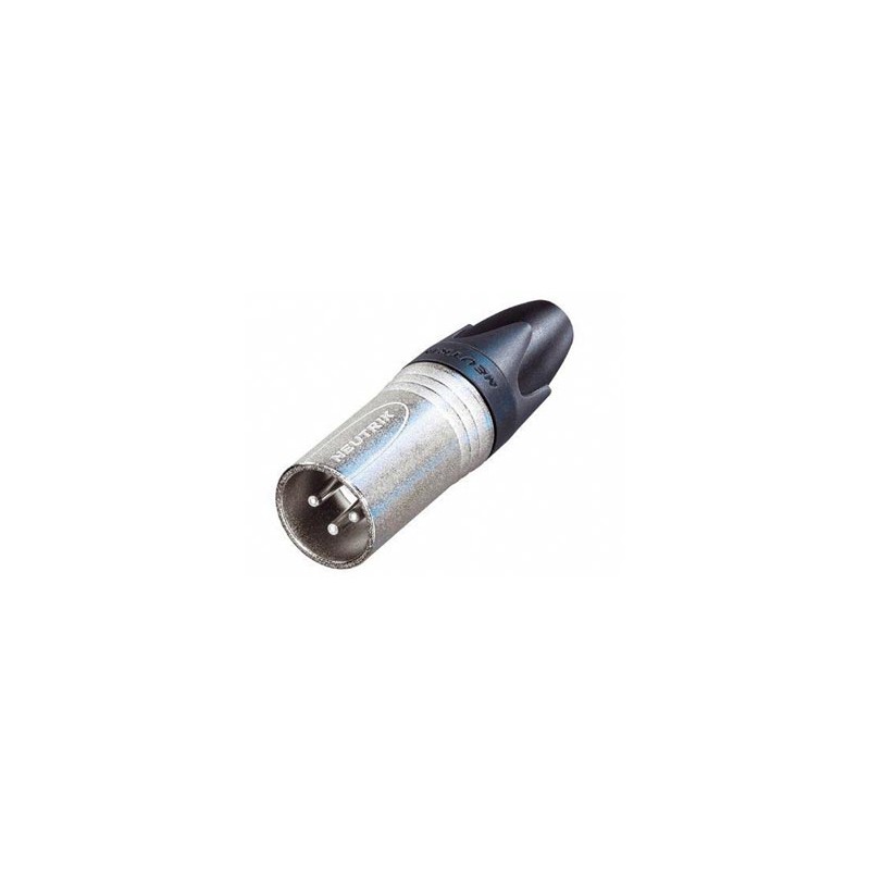 NEUTRIK - XLR CABLE CONNECTOR, 3-PIN MALE, SILVER PLATED, NICKEL