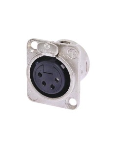 NEUTRIK - XLR MOUNTING CONNECTOR, 4-PIN FEMALE, SILVER...