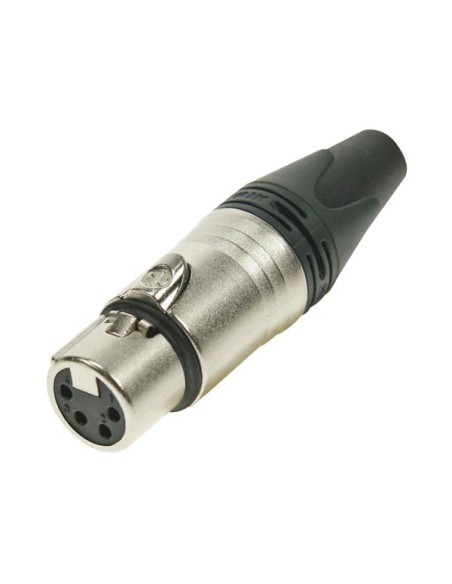 NEUTRIK - XLR CABLE CONNECTOR, 4-PIN FEMALE, SILVER-PLATED, NICKEL