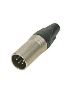 NEUTRIK - XLR CABLE CONNECTOR, 4-PIN MALE, SILVER PLATED,...