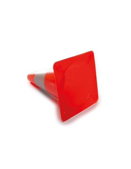 Cône réfléchissant rouge/argent - 30 cm
