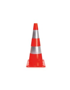 Red/silver reflective cone - 50 cm