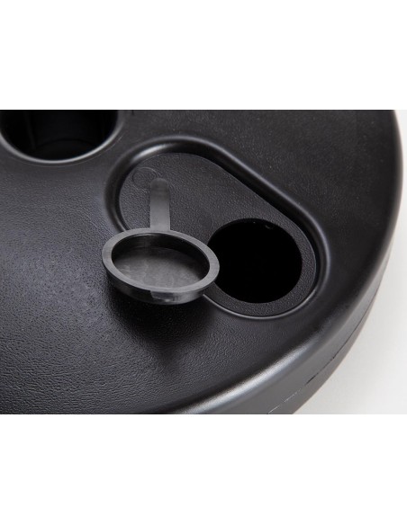 Fillable base for signalling pole