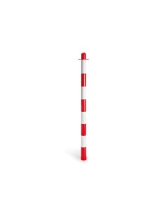 Rood/witte plastic paal zonder voet