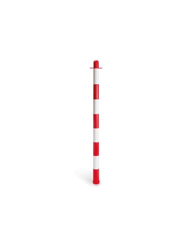 Red/white plastic post without base