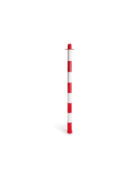 Rood/witte plastic paal zonder voet