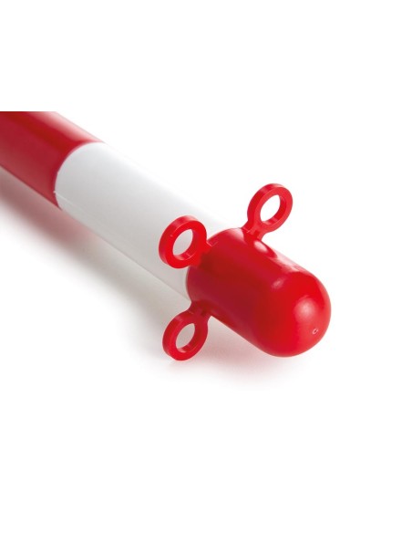 Red/white plastic post without base