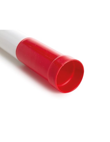 Poteau en plastique rouge/blanc sans base