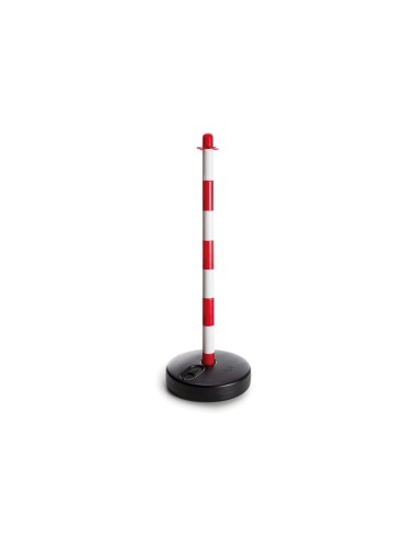 Rood/witte plastic paal zonder voet