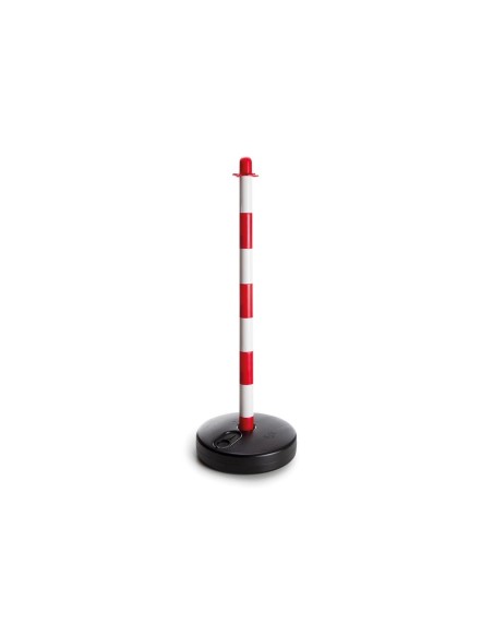 Rood/witte plastic paal zonder voet