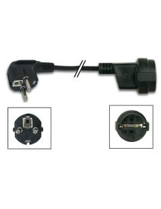 FICHE MALE 90° -VDE FEMELLE - NOIR, 1.8m 2