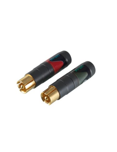 NEUTRIK - CINCH (PAIR), GENUINE GOLD PLATING, SOLID PIN, FOR 3 - 7.3 mm CABLE