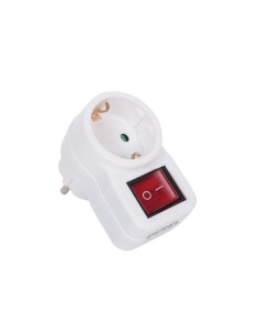 ADAPTATEUR DE PRISE AVEC INTERRUPTEUR - 1 PRISE - PEREL