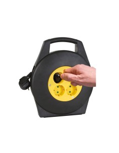 CABLE REEL - 10 m - 3G1.5 - 4 SOCKETS - SCHUKO 2
