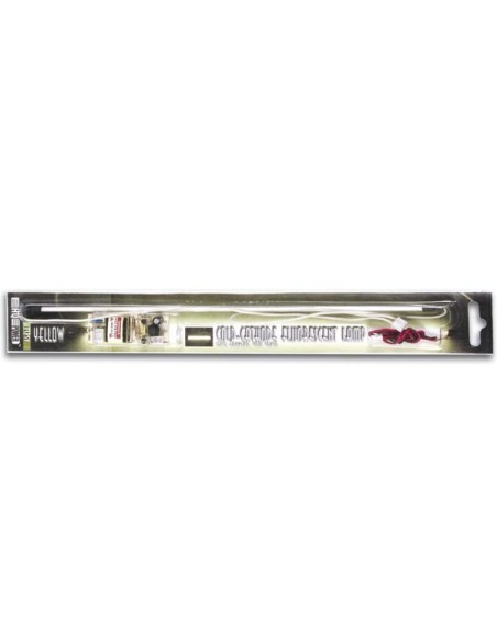 TUBE FLUORESCENT À CATHODE FROIDE + ALIMENTATION, 30cm, JAUNE (BLISTER)