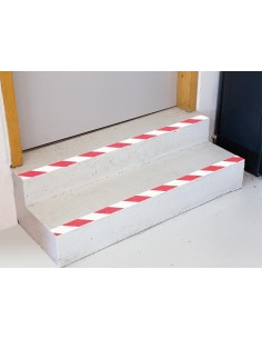 Bande antidérapante 5cm x 5m - Rouge/blanc 2