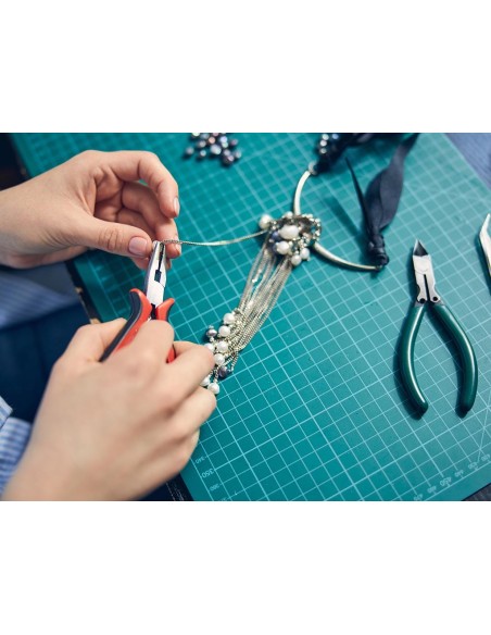 HALFROUND NOSE PLIERS WITH SIDE CUTTERS