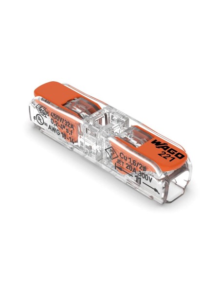 Inline lasconnector met hendels 0,2 - 4 mm² - voor alle soorten geleiders