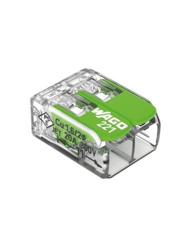 Connecteur d'épissure compact 2 x 0,2 - 4 mm² pour tous types de fils - vert