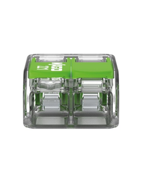 Compacte lasstekker 2 x 0,2 - 4 mm² voor alle draadtypes - groen
