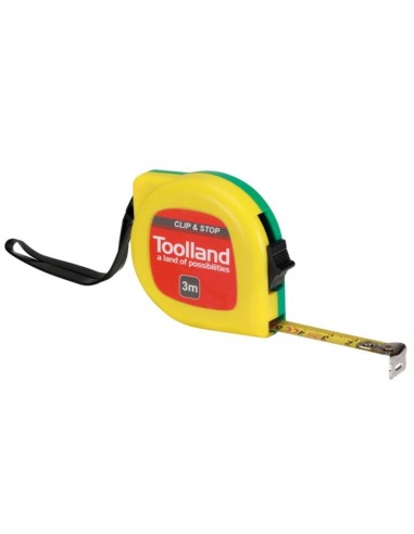 ROLBANDMAAT - MET CLIP EN STOP - 3 m - 13 mm