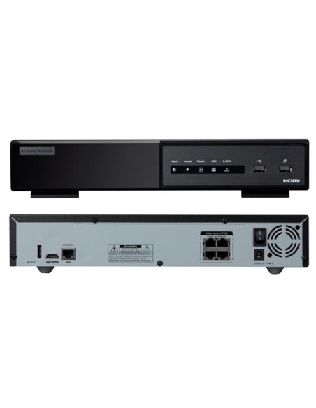IP RECORDER - HD - 4 CHANNELS - EAGLE EYES - ETS - SWITCH POE - NAS - 1.3 MP