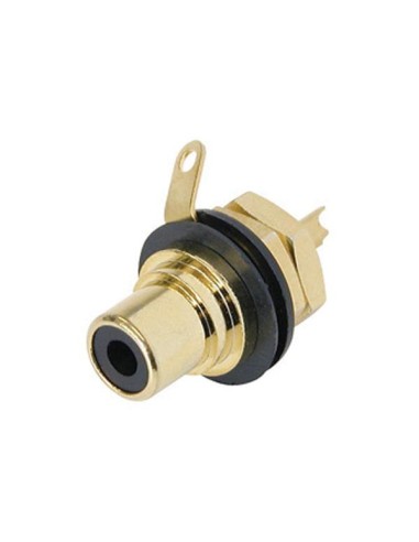 REAN - PHONO RECEPTACLE (RCA) - GOLD PLATED CONTACTS - BLACK