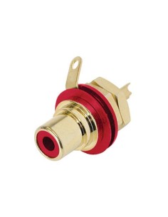 REAN - PHONO RECEPTACLE (RCA) - GOLD PLATED CONTACTS - RED
