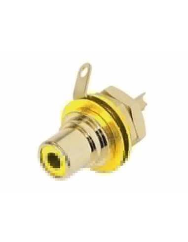 REAN - PHONO RECEPTACLE (RCA) - GOLD PLATED CONTACTS - YELLOW