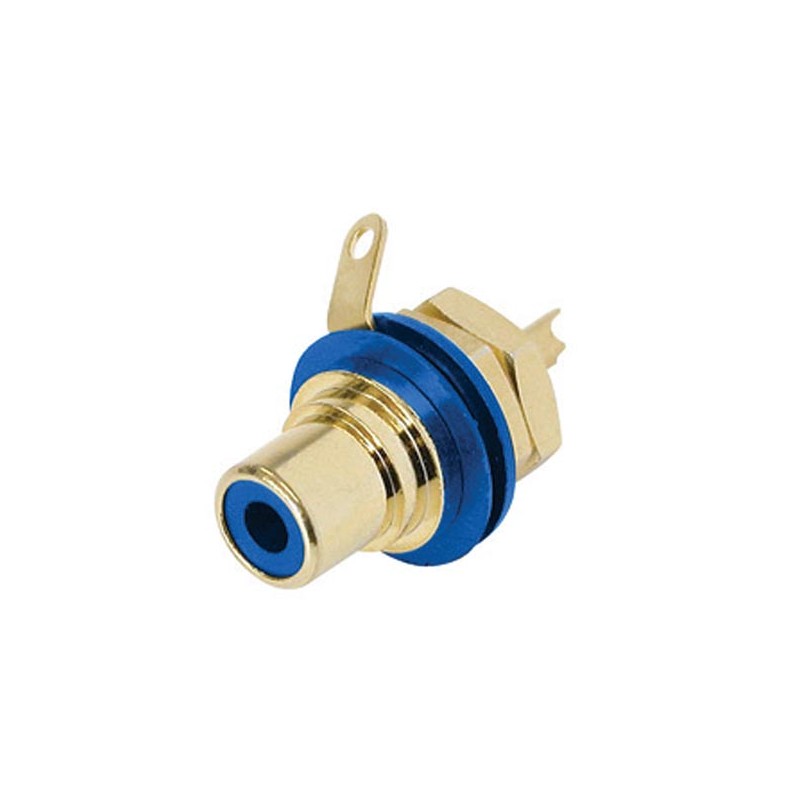REAN - PHONO RECEPTACLE (RCA) - GOLD PLATED CONTACTS - BLUE