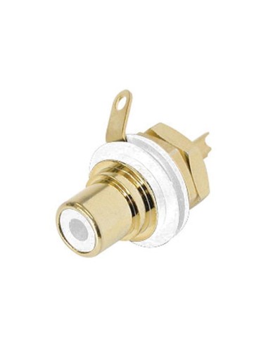 REAN - PHONO RECEPTACLE (RCA) - GOLD PLATED CONTACTS - WHITE