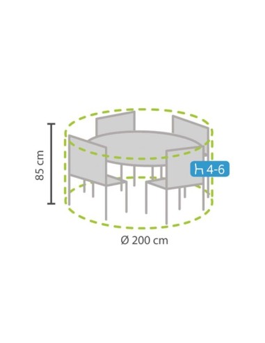 Buitenhoes voor ronde tuinset - Ø 200 cm