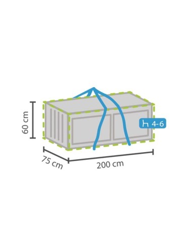 Outdoor cover bag for lounge cushions - XL