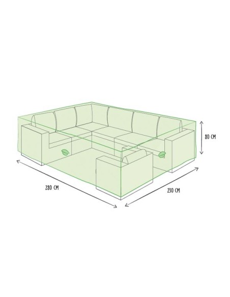 Outdoor cover for lounge set - XL